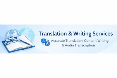 ترجمة احترافية من اللغة الانجليزية إلي العربية والعكس.