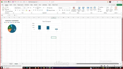 عمل ميزانية شهرية (Excel-Charts)