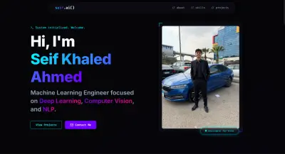 تصميم وتطوير Portfolio Website احترافي ومتجاوب باستخدام HTML وCSS وJavaScript