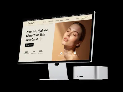 تصميم تجربة وواجهة مستخدم لموقع عناية بالبشرة
