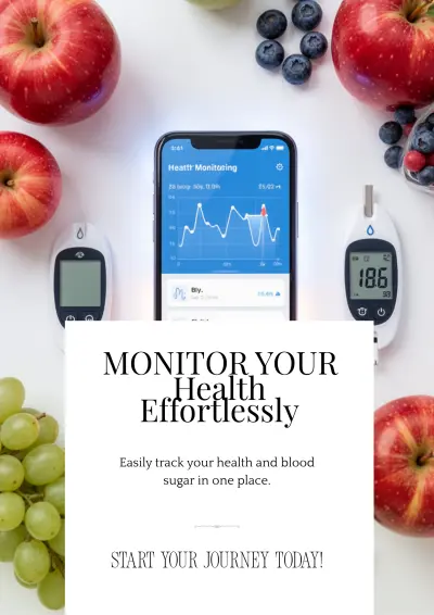 Health Monitoring App Poster – UI/UX & Social Media Design