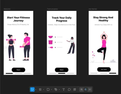 صورة العمل fitness app onboarding