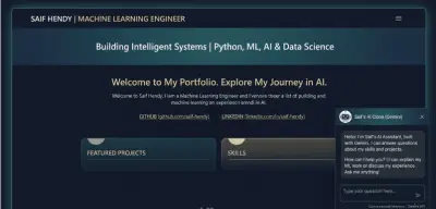 بورتفوليو تفاعلي مدمج بـ "AI Clone"
