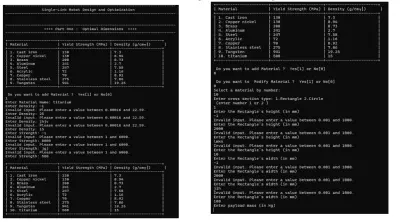 تصميم وتحسين ذراع روبوتية ذات وصلة واحدة
