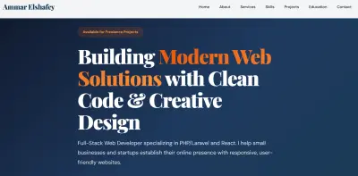 تصميم وتطوير موقع Portfolio شخصي احترافي لعرض الأعمال والخدمات