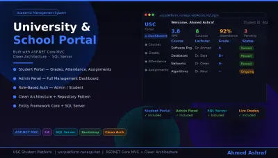 بوابة أكاديمية جامعية متكاملة بـ ASP.NET Core MVC