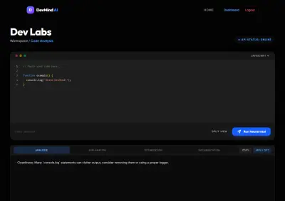 DevMind AI – ذكاء برمجي يرفع مستوى مشاريعك
