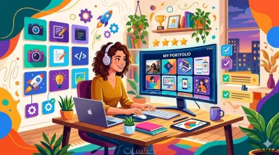 تصميم Portfolio احترافي للطلاب والفريلانسرز لعرض أعمالهم