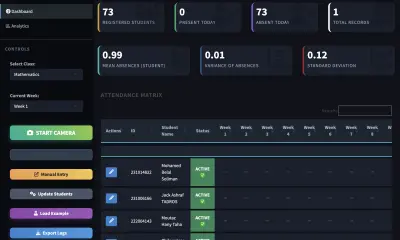 نظام حضور ذكي باستخدام التعرف على الوجوه