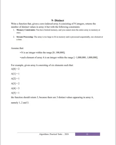 تطوير كود بلغة Python لحساب القيم المميزة (Distinct Values) وتحليل الأداء