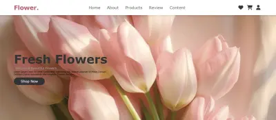 complete responsive flower website design tutorial -
