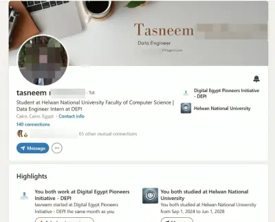 تحسين حساب لينكدان