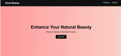 تصميم موقع براند ميكب احترافي ومتجاوب باستخدام HTML و CSS و JavaScript