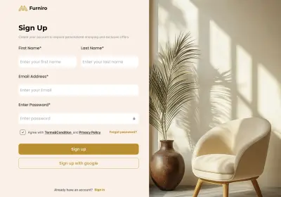 منصة إلكترونية لبيع الأثاث (تصميم تجربة وواجهة المستخدم UI/UX)