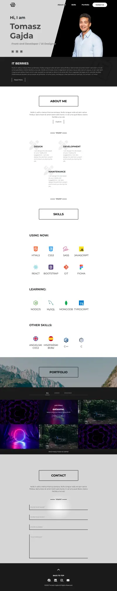 تصميم بورتفوليو