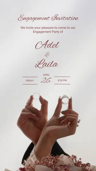 أصمم لك دعوات أفراح وخطوبة أنيقة ومميزة تعبر عن ذوقك