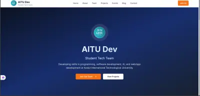 AITU DEV موقع فريق aitu dev فى جامعة اسيوط التكنولوجية الدولية