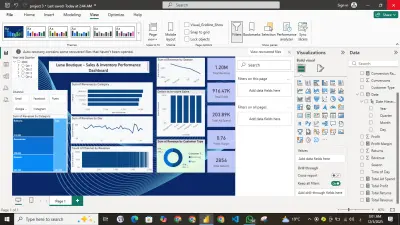 تصميم Dashboard احترافي لتحليل المبيعات والمخزون (Sales & Inventory Dashboard)