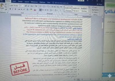 تنسيق وتصميم ملفات Word احترافية وجاهزة للطباعة (تقارير، كتب، أبحاث)