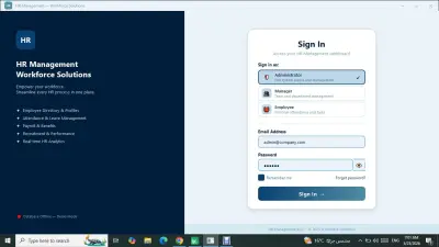 صورة العمل نظام إدارة الموارد البشرية HR Management System - Qt C++