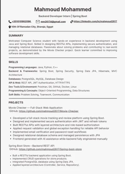 تحسين وكتابة CV احترافي متوافق مع أنظمة ATS