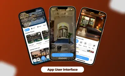 Modern Mobile App UI/UX Design for Travel & Booking Apps