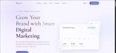 Nova Marketing landing page