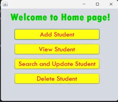 Student Management System Project
