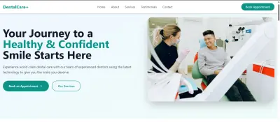 صفحة هبوط عيادة أسنان – تصميم حديث واحترافي