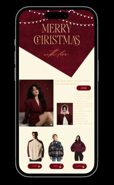 Zara Application Christmas edition
