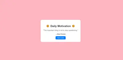 Interactive Motivational Quotes Website