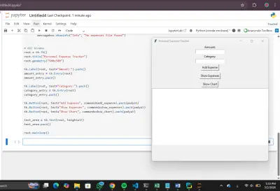 Personal Expense Tracker with GUI and Charts using Python