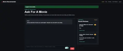 نظام توصية أفلام ذكي باستخدام الذكاء الاصطناعي