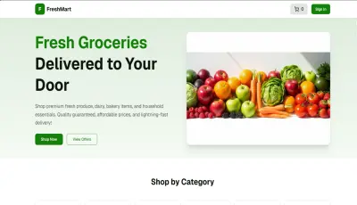 صفحة هبوط لسوبرماركت