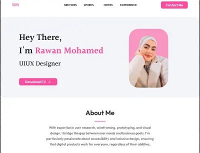 تصميم بورتفوليو شخصي UI/UX باستخدام Figma