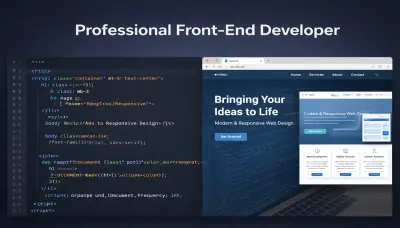 تصميم صفحة ويب احترافية باستخدام HTML5 و CSS3 و JavaScript