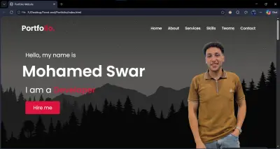 تصميم وتطوير موقع محفظة أعمال (Web Portfolio) احترافية لمطور Full Stack