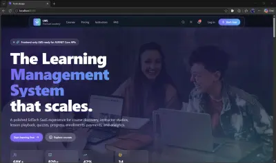 بناء Responsive LMS Frontend احترافى