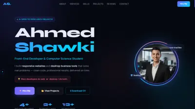 تصميم موقع بورتفوليو احترافي لعرض أعمالك بشكل مميز