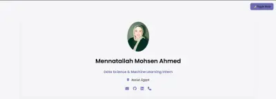 صفحة شخصية تفاعلية Portfolio للعرض الاحترافي