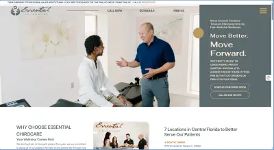Chiropractic & Wellness Services Website