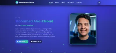 موقع Portfolio شخصي لعرض المشاريع