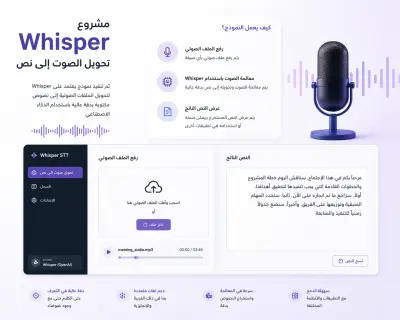 تحويل الصوت إلى نص بدقة عالية باستخدام الذكاء الاصطناعي