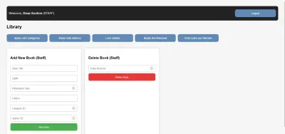 Library Data Base Management System