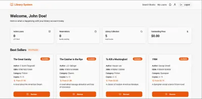 نظام إدارة مكتبة كامل (Library Management System)