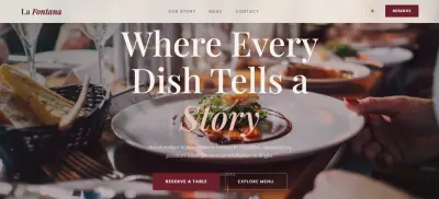 تصميم وتطوير واجهة موقع مطعم احترافي بلمسة عصرية تشمل منيو رقمي تفاعلي ونظام حجز طاولات متكامل