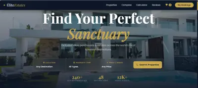 تطوير منصة لحجز العقارات الفاخرة: نظام حجز متكامل بخصائص تفاعلية وحاسبة تمويل ذكية