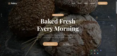 صفحه ويب جذابه لمخبز محلي