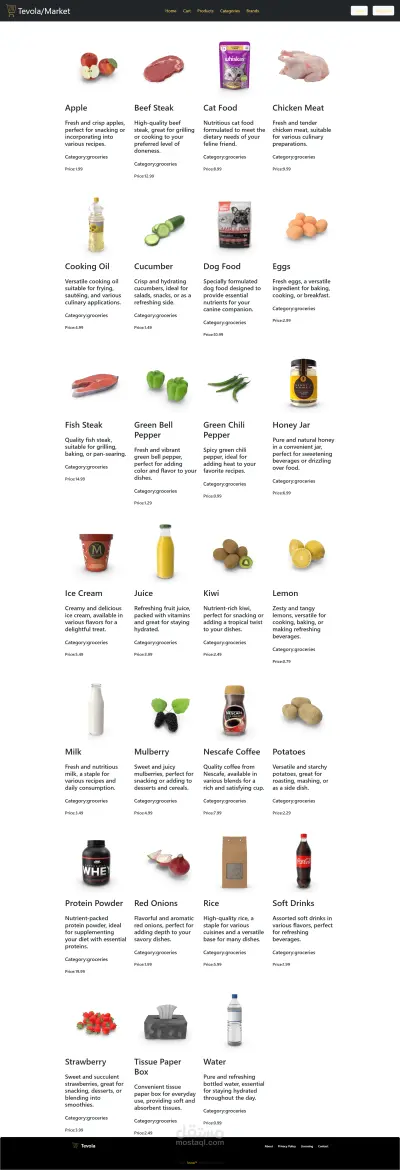 Tevola Market Ecommerce App