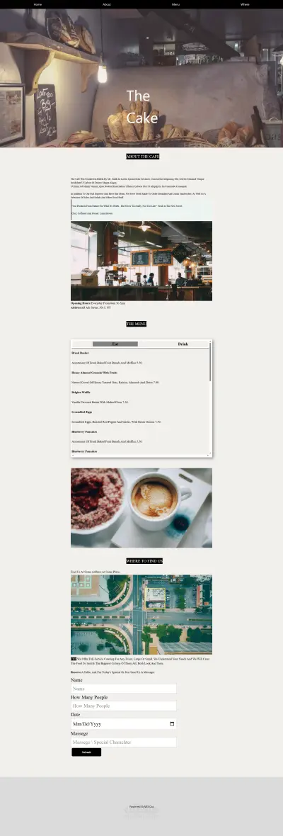 "(The Cake" (Landing Page